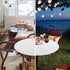 Obstal Fitted Round Table Cloth, Reversible Waterproof Stain Resistant Table Cover for Round Tables
