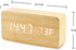 OCT17 Wooden Digital Alarm Clock - Multi-Function LED with USB Power Supply, Voice Control, Timer