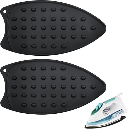 yuntop 2 Pcs Silicone Iron Rest Pads, Multipurpose Hot Resistant Mat for Ironing Board, Flat Irons, Curling Irons