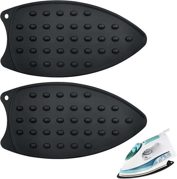 yuntop 2 Pcs Silicone Iron Rest Pads, Multipurpose Hot Resistant Mat for Ironing Board, Flat Irons, Curling Irons
