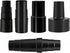 Universal Vacuum Hose Adapter Kit, Reducer Attachment Set for Shop Vac 1 1/2 to 1 1/4 inch, 1 3/8 inch to 1 1/4 inch