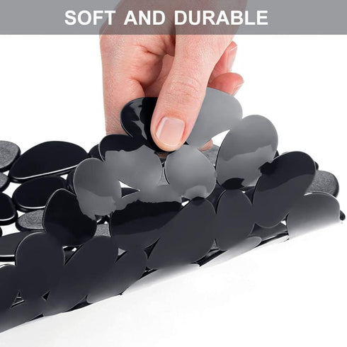Bligli Pebble Sink Mat for Stainless Steel/Ceramic Sinks, 2 Pack, PVC Sink Protectors, 15.7 x 11.8 inch, Black
