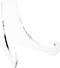 Plymor 2 Pack Clear Acrylic Flat Back Easel with Extra Deep Support Ledges, 6" H x 6.375" W x 7.5" D