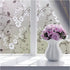 Window Privacy Film for Glass, Floral Removable Static Film, 17.5x78.7 Inch for Home Decor