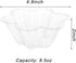 SOUJOY 100 Pack Ice Cream Cup, 8.5Oz Clear Flower Shape Appetizer Bowl, Disposable Plastic Dessert Serving Bowl for Sundae, Chocolate, Appetizers