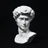 fazhongfa Greek Statue of David Bust Resin Sculpture for Roman Bookshelf Tabletop