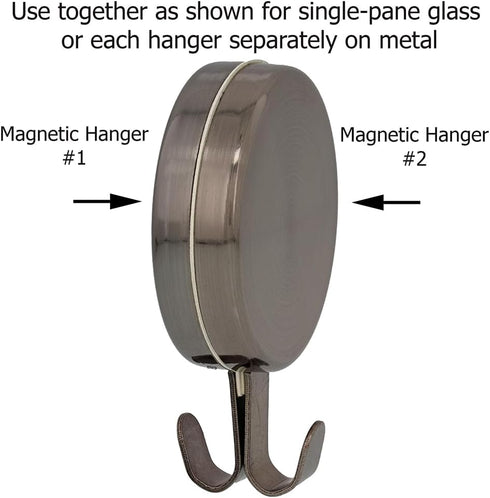 Haute Decor Attract Magnetic Wreath Hanger (Copper) - Set of 2 Magnets for Metal Doors/Surfaces, Holds 10 lbs.