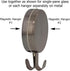 Haute Decor Attract Magnetic Wreath Hanger (Copper) - Set of 2 Magnets for Metal Doors/Surfaces, Holds 10 lbs.