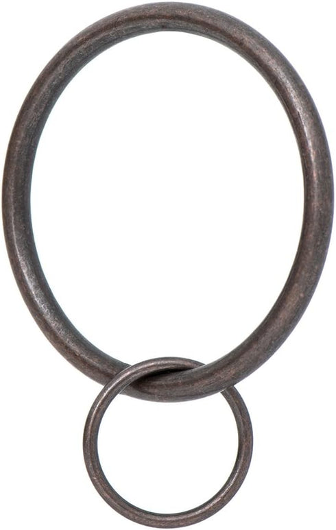 Ivilon Drapery Eyelet Curtain Rings - Set of 14 - 2" Ring Loop for Hook Pins - Oil Rubbed Bronze