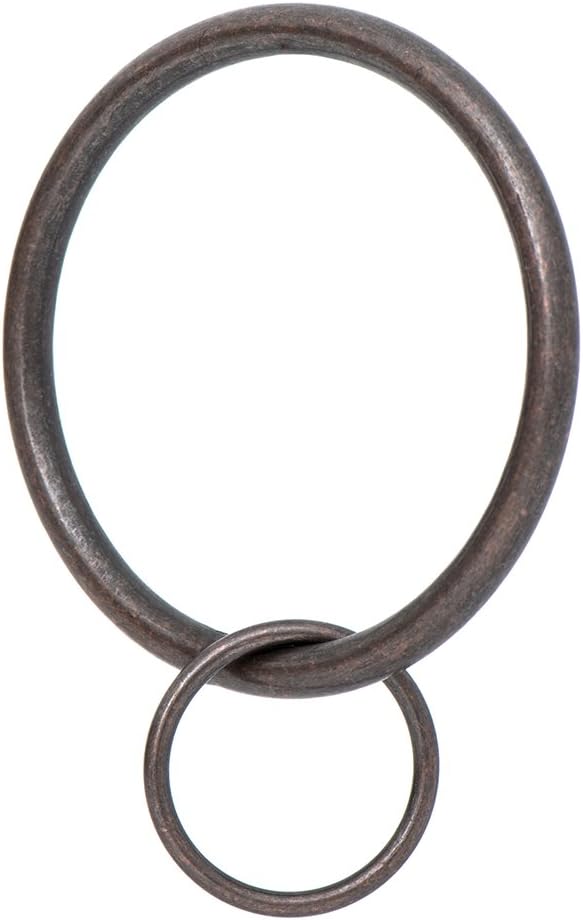Ivilon Drapery Eyelet Curtain Rings - Set of 14 - 2" Ring Loop for Hook Pins - Oil Rubbed Bronze