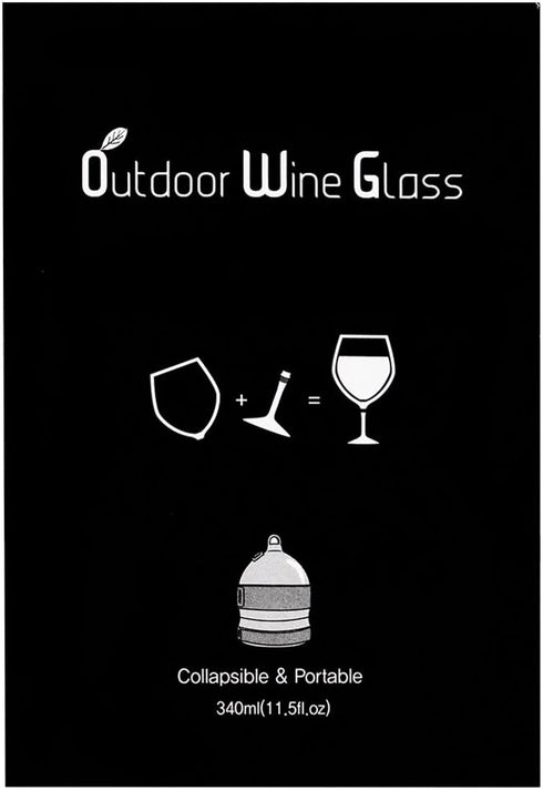 Portable Collapsible Plastic Wine Glass, BPA Free, with Safety Carrier, 1pcs, Transparent