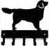 Golden Retriever Key Holder & Dog Leash Hanger - Large 9 inch Wide with 5 Hooks - Made in the USA