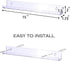 6 Pack 15 Inch Sooyee Acrylic Invisible Kids Floating Bookshelf for Kids Room,Modern Picture Ledge Display Toy Storage