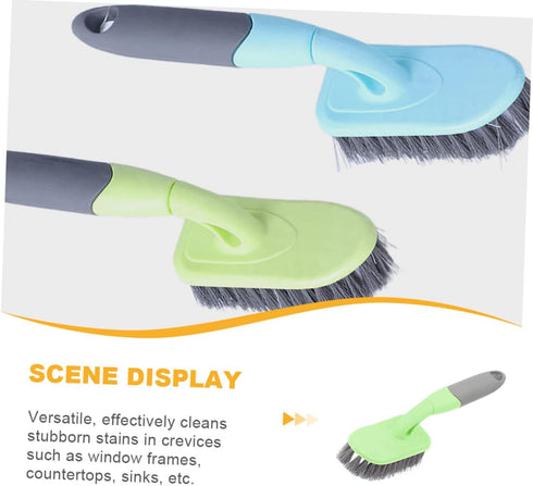 Mobestech Floor Brush, Groove Corner Brush for Home Cleaning, Plastic Handle Scrub Brush
