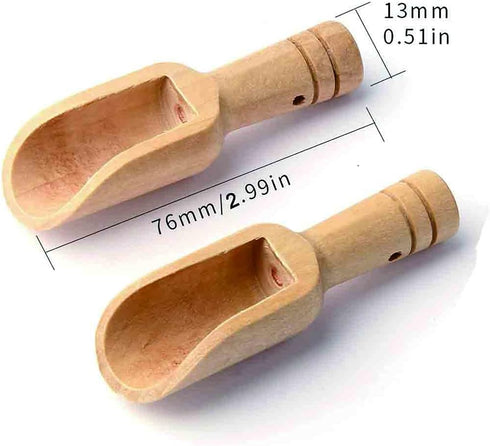 Arroyner 20 PCS Mini Wooden Spoon Mini Bamboo Spoons Small Bath Salt Spoon Small Spice Spoons for Sugar Scrubs, Spices, Bath Salts, Cooking
