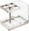mDesign Plastic Toothbrush and Toothpaste Storage Organizer Holder - Home Decor for