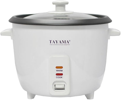 RC-8 8 Tayama Rice Cooker with Cup Steam Tray, White