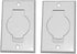 Pokin (2) Central Vacuum White Inlet Valves for Beam Central Vac - White Round Door