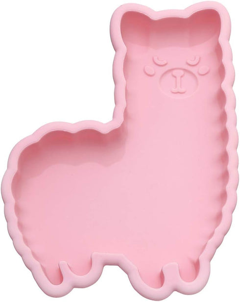Llama Cake Pan Mold, Alpaca Silicone Baking Mold for Cheese Cake, Jelly, Muffin, Pizza, Flan, 8 x 6 x 1.2 Inch