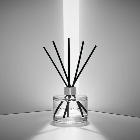 Cocod'or Reed Diffuser, Pure Cotton, 6.7oz(200ml), 2 Pack, Black Glass, Cotton Core for Home & Office