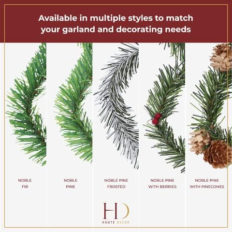 Haute Decor GarlandTies, 20 Pack, 14 inches (Noble Fir) Twist Ties for Securing Garland