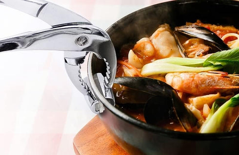 Sejong Cook Aluminum Tongs Holder for Korean Stone Ceramic Bibimbap Bowl, Size 6.6 Inch, Hot Pot Holder for Dolsot,