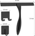 All-Purpose Stainless Steel Shower Squeegee for Shower Doors with 2 Adhesive Hooks, Bathroom Cleaner Tool Household Window Mirror Squeegee for Home Cleaning, Glass Door, Tile Wall, Car, 10 Inch Black by Docrok