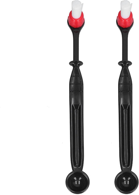2Pcs Coffee Machine Cleaning Set: Hard Nylon Brush and Spoon Cleaning Tools for Home Kitchen