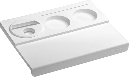 Normcore Corner Tamping Station V3 - Espresso White Silicone Coffee Tamper Mat Holder Pad for Baristas, Food Grade