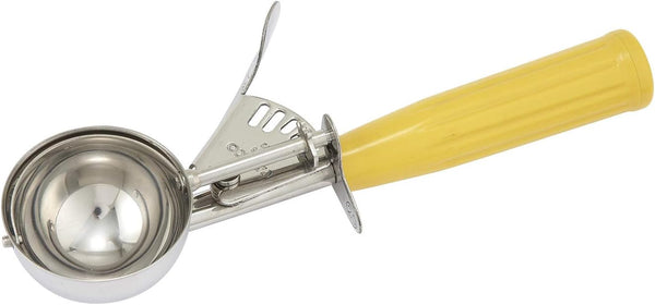 Winco ICD-20 No.20 Ice Cream Disher with Plastic Handle, Yellow (2-Pack)