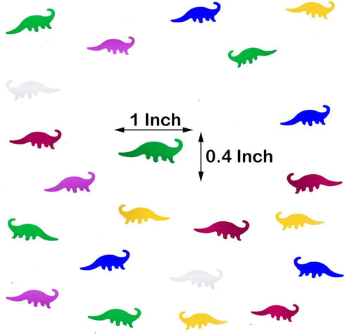 Dinosaur Confetti Metallic Foil Scatter for Dino Theme Birthday Party, 1.5 Ounce, 1800 Pieces for Decorations