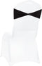 VDS Pack of 10 PCS | Black | Spandex Chair Sashes Bows