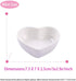Ceramic Heart Shape Sauce Dish, Mini Seasoning Dishes, Sushi Dipping Bowl, Set of 4 (White)
