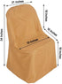 5 Efavormart PCS Gold Linen Polyester Folding Chair Covers for Dining Chairs Party Wedding Banquet Outdoor Event