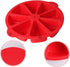 Scone Pan Silicone Triangle Cake Mold, Nonstick Cornbread Pan, 8 Cavity for Brownies, Muffins, Cupcakes (Red)