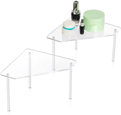 2 Countertop Jetec Tier Corner Bathroom Organizer Shelf Acrylic Bathroom Table Organizer Vanity Tray Sink Stackable