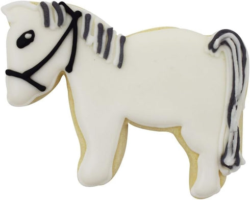 NCS Farm Animals Cookie Cutter Set - 4 Piece Tinplated Steel, Pig 3.75", Rooster 4", Cow 3.75", Horse 4"