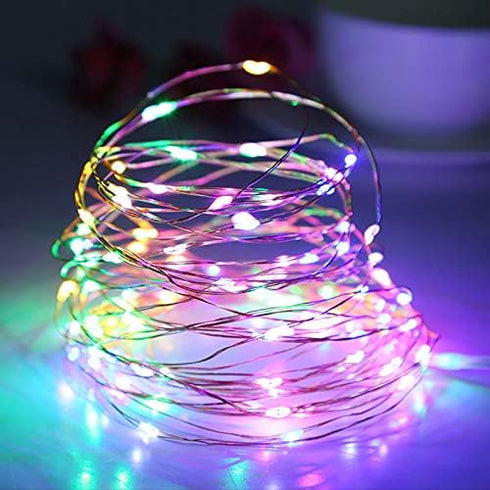 Waterproof LED String Lights, 2 Pack 20ft 60 LED Festival Decorations, Battery Powered Copper Wire Fairy Lights
