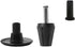 CAFORO Replacement Bed Frame Feet, 2-Piece Steel Stem Plastic Glide Legs to Replace Wheels (Set of 4)