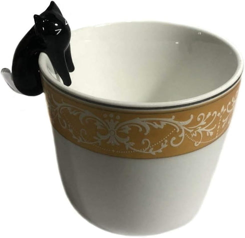 Handmade Mini 1.5" Blown Glass Cat Putitto Figurines, Collectible Dollhouse Gift Ideas
