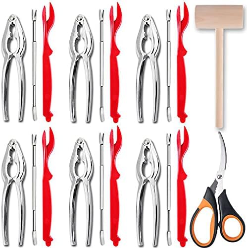 Artcome 21 Pcs Seafood Tools Set Nut Cracker Set includes 6 Crab
