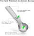 Premium Ice Cream Scoop with Trigger, Stainless Steel Heavy Duty Ice Cream Scooper Spoon, Dishwasher Safe, Perfect for
