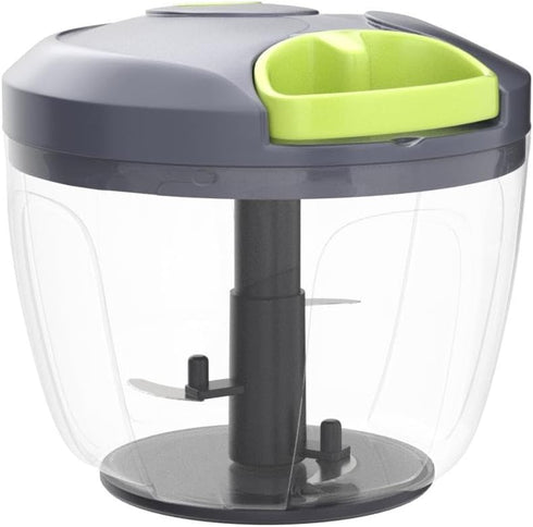 Ourokhome 650ml Manual Food Processor Vegetable Chopper, Grey for Garlic, Onion, and Herbs