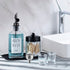 Altfun 11.8oz Glass Mouthwash Dispenser for Bathroom with Cups, Style Mouthwash Container Bottle with Qtip Holder,Glass