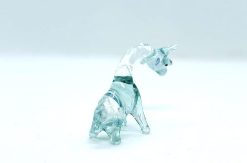 Giraffe Glass Handmade Figurine – Tiny Blown Glass Animal – Miniature Collectible Sculpture – Unique Wildlife Décor Gift