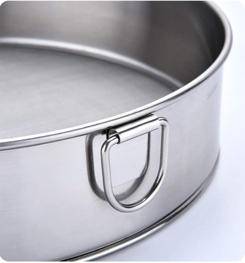 40 9.84 inch 1.97 inch Falytemow Flour Sifter Round Flour Sieve Strainer with Mesh Premium Rustproof Stainless Steel