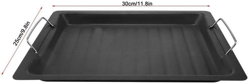 BBQ Frying Pan, Stainless Steel Non-Sticky Barbecue Pan, Frying Pot for Grilling, Picnics, Outdoor Activities