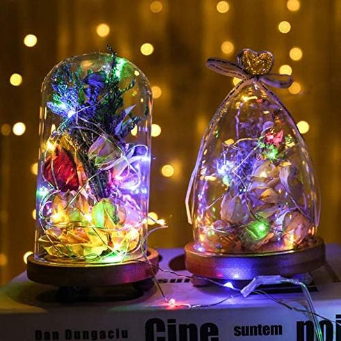 Waterproof LED String Lights, 2 Pack 20ft 60 LED Festival Decorations, Battery Powered Copper Wire Fairy Lights