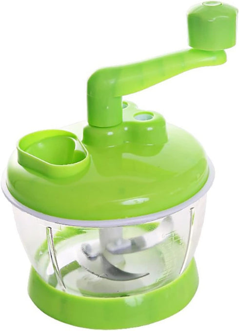 Multi-Functional Manual Food Processor - Hand Crank Rotary Dicer for Easy Cleaning - Mincer Mixer for Onion, Garlic, &
