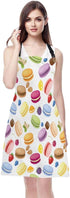 WONDERTIFY Colorful Macarons Apron - Adjustable Bib for Men & Women, Suitable for Kitchen Cooking & Baking